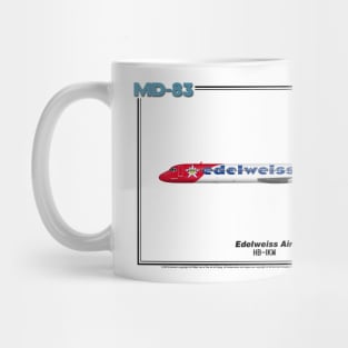 McDonnell Douglas MD-83 - Edelweiss Air (Art Print) Mug